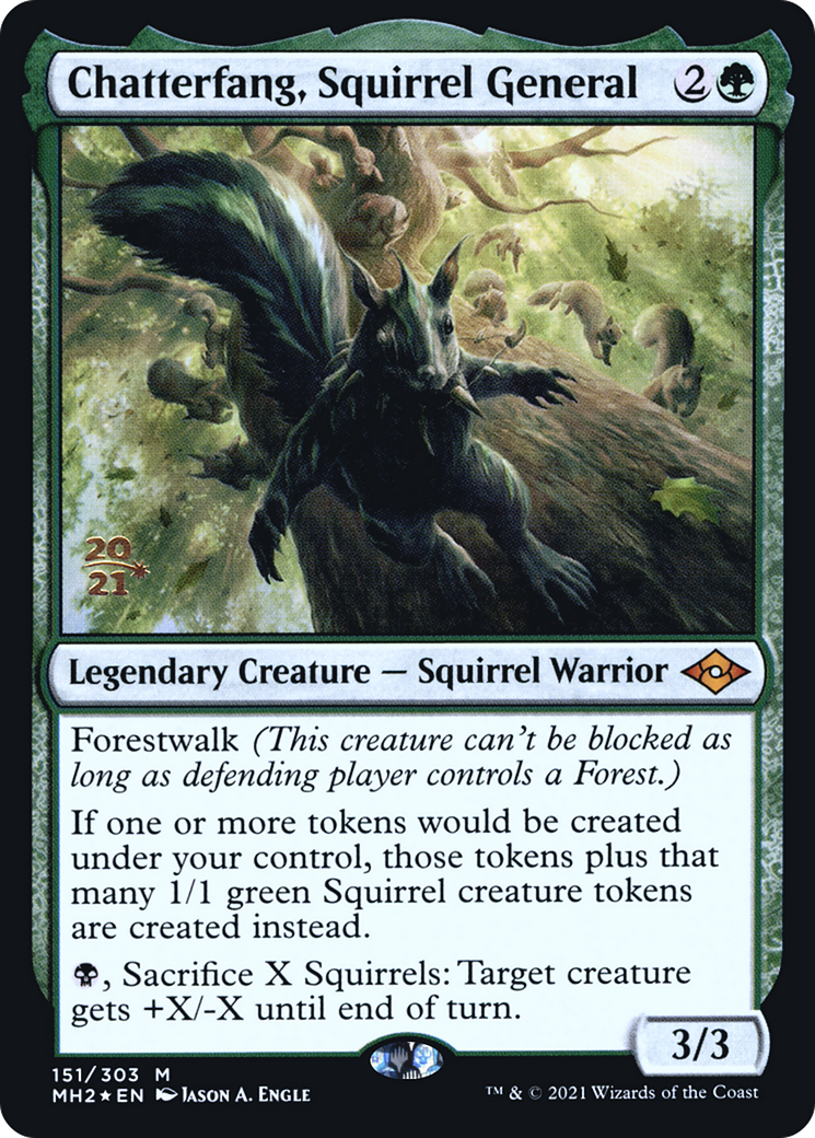 Chatterfang, Squirrel General (151) Foil - Modern Horizons 2 Promos