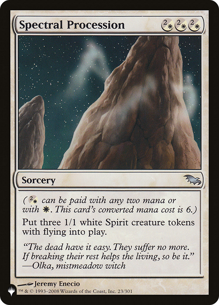 Spectral Procession (SHM-23) - The List