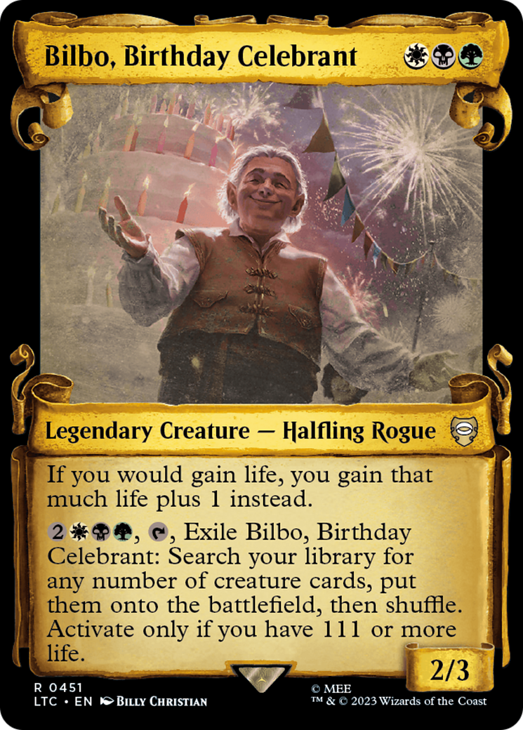 Bilbo, Birthday Celebrant (Showcase) (451) - Tales of Middle-earth Commander