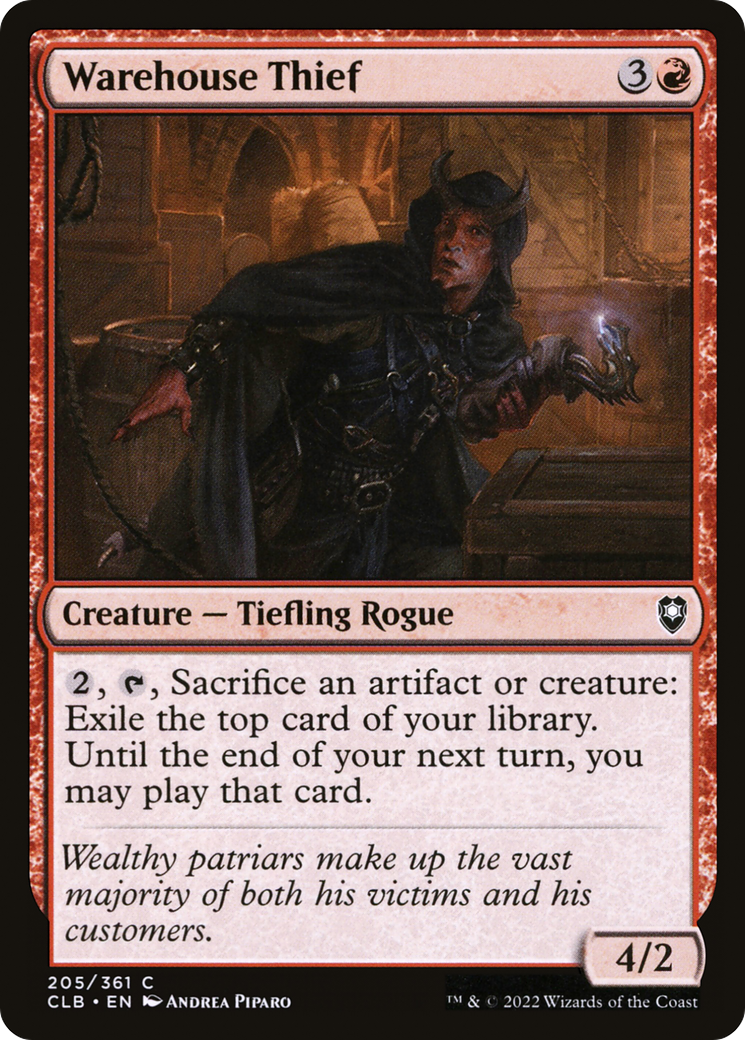 Warehouse Thief (205) Foil - Commander Legends: Battle for Baldur's Gate
