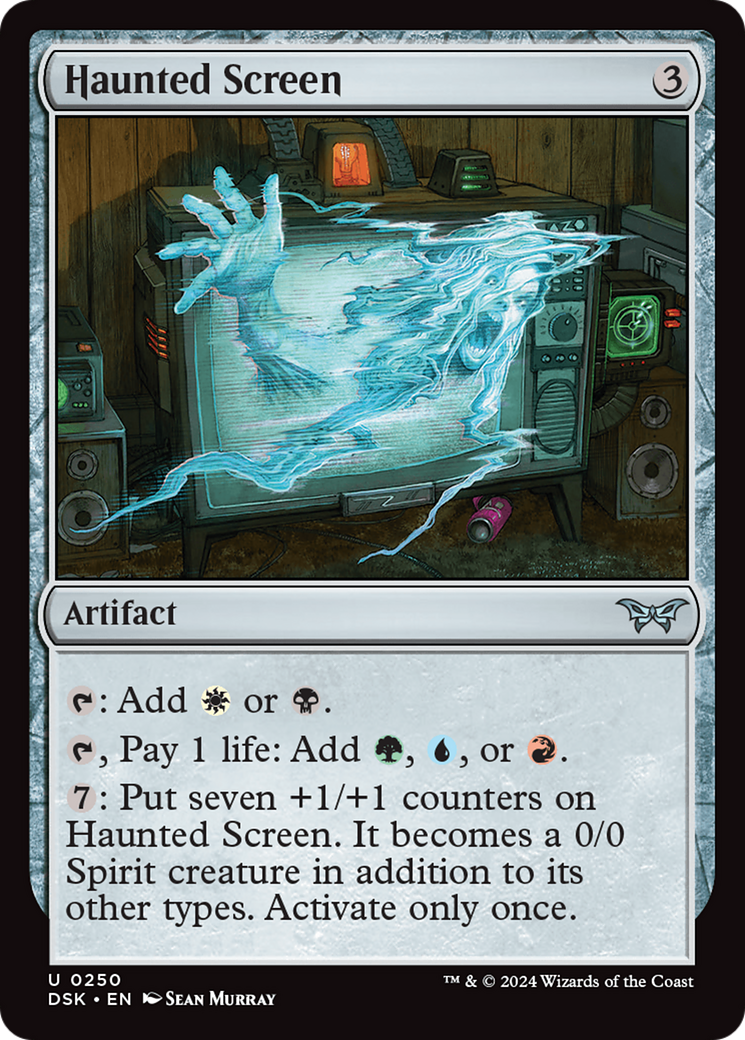 Haunted Screen (250) Foil - Duskmourn: House of Horror