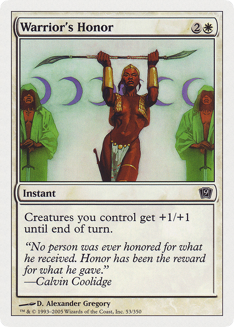 Warrior's Honor (053) Foil - Ninth Edition