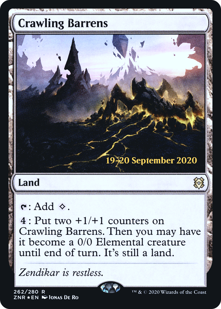 Crawling Barrens (262s) Foil - Zendikar Rising Promos