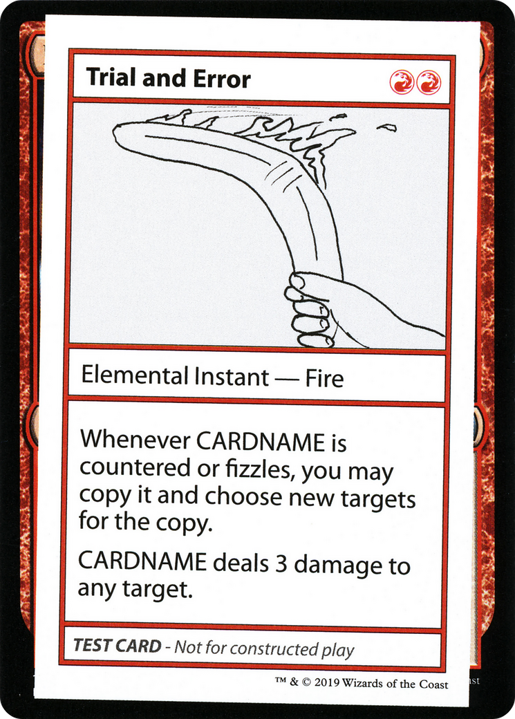 Trial and Error (No PW Symbol) - Mystery Booster Playtest Cards 2021
