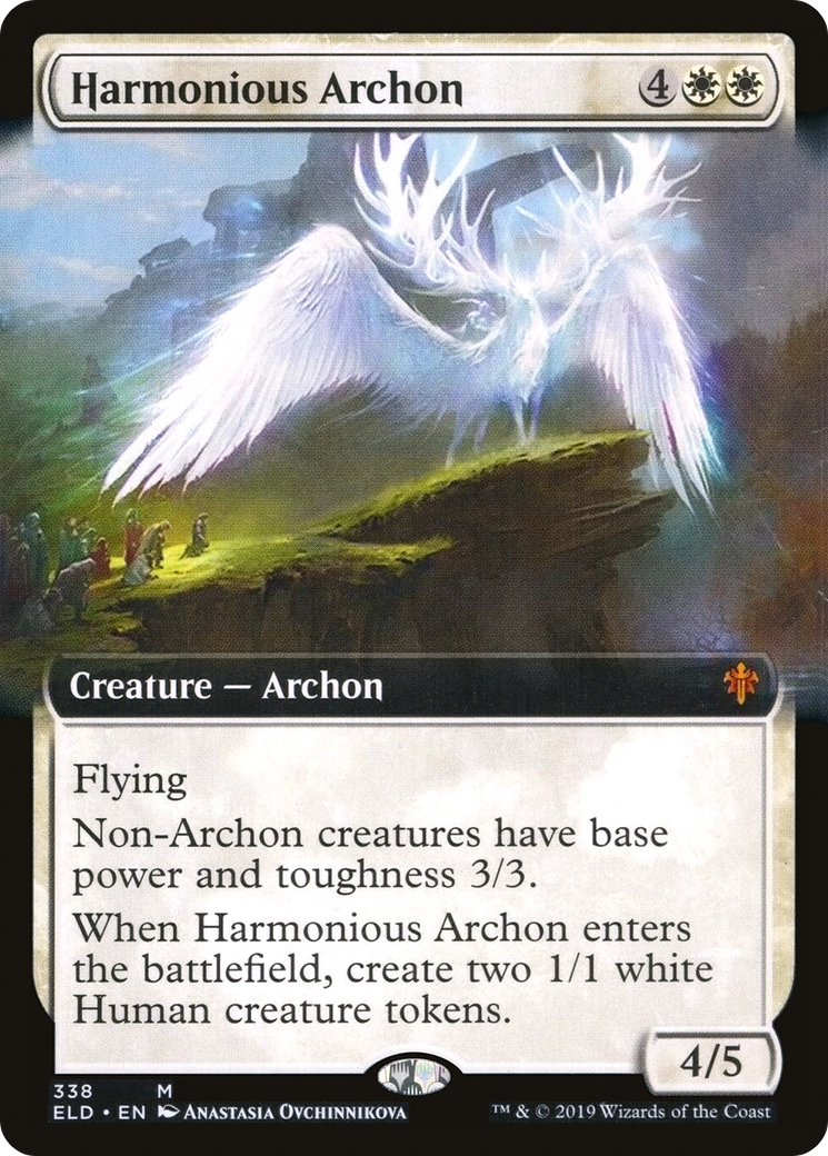 Harmonious Archon (Extended Art) (338) Foil - Throne of Eldraine
