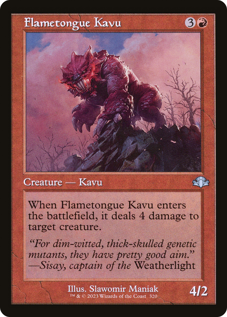 Flametongue Kavu (Retro) (320) Foil - Dominaria Remastered
