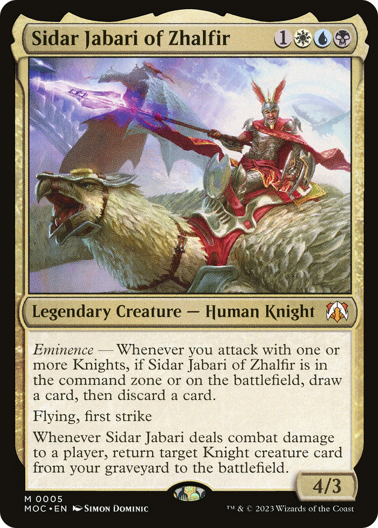 Sidar Jabari of Zhalfir (005) Foil - March of the Machine Commander