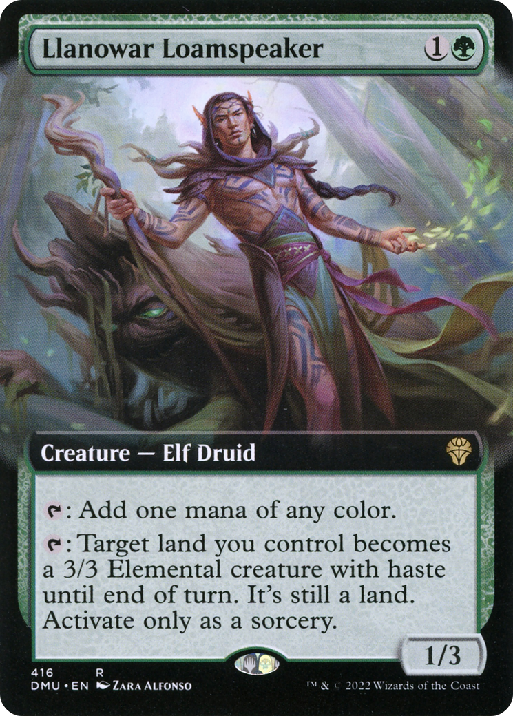 Llanowar Loamspeaker (Extended Art) (416) Foil - Dominaria United