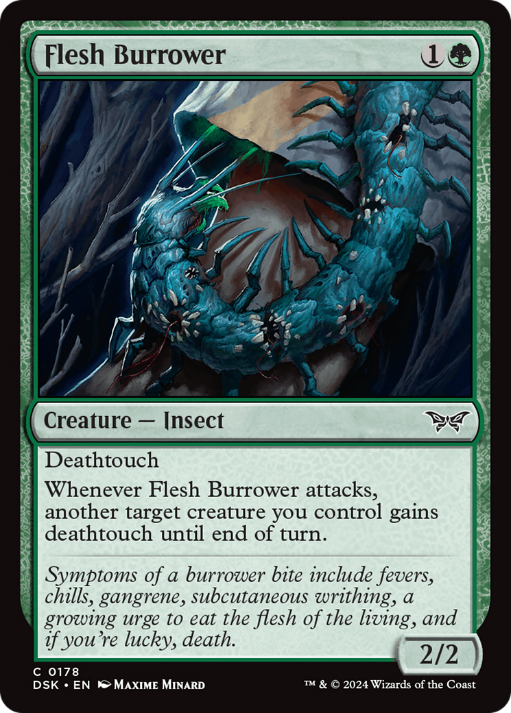 Flesh Burrower (178) Foil - Duskmourn: House of Horror