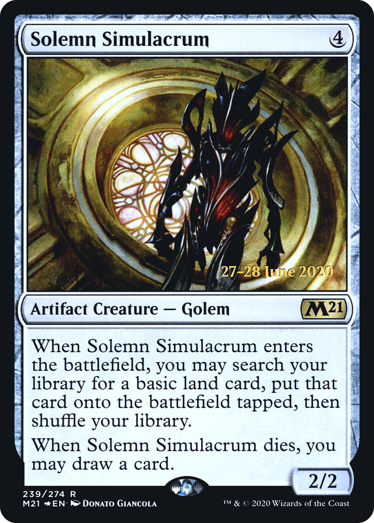 Solemn Simulacrum (239s) Foil - Core Set 2021 Promos