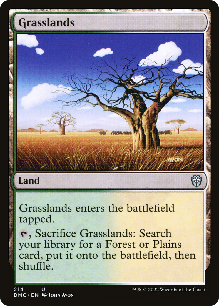 Grasslands (214) - Dominaria United Commander