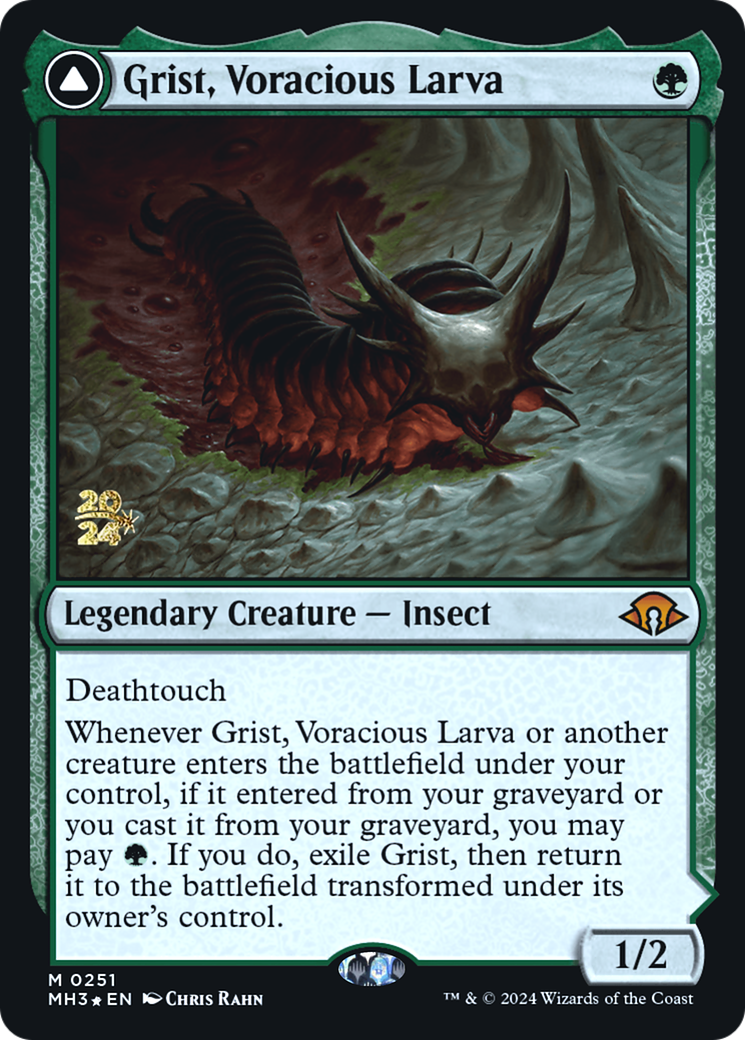 Grist, Voracious Larva (251) Foil - Modern Horizons 3 Promos