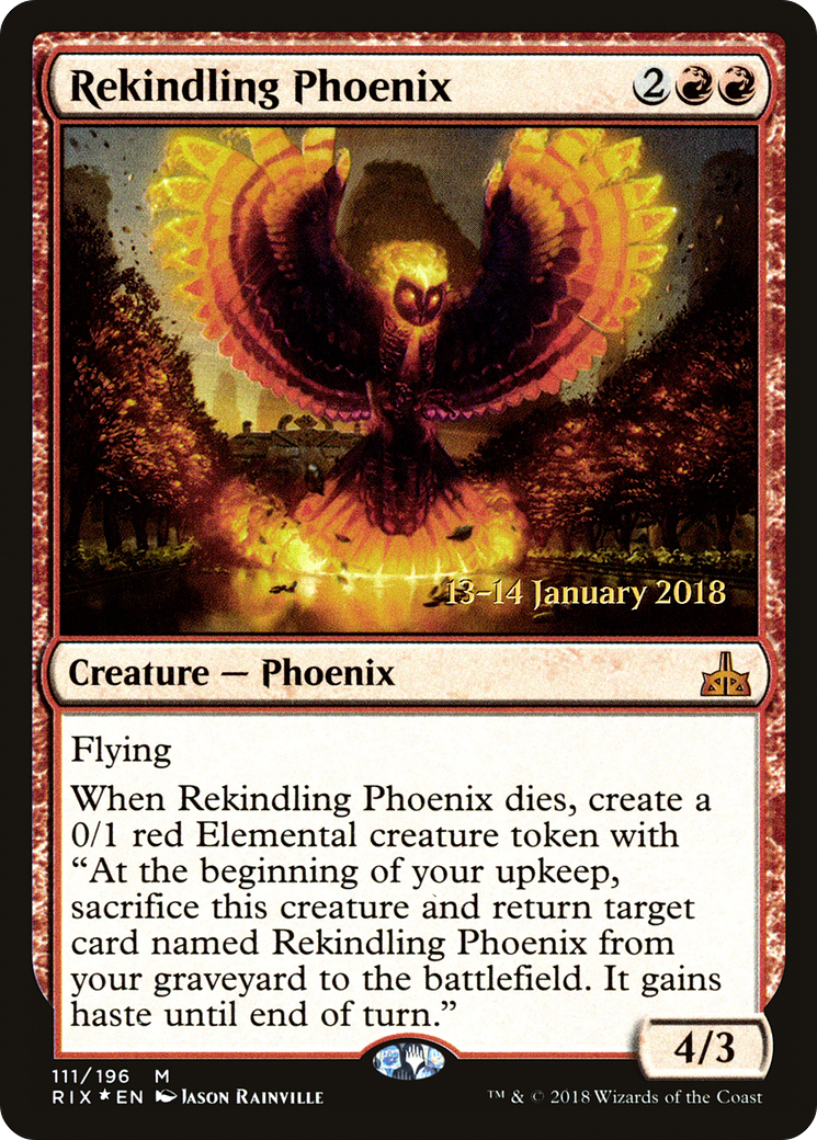 Rekindling Phoenix (111) Foil - Rivals of Ixalan Promos