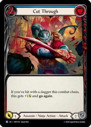 Cut Through (Blue) (HNT178) Rainbow Foil - The Hunted