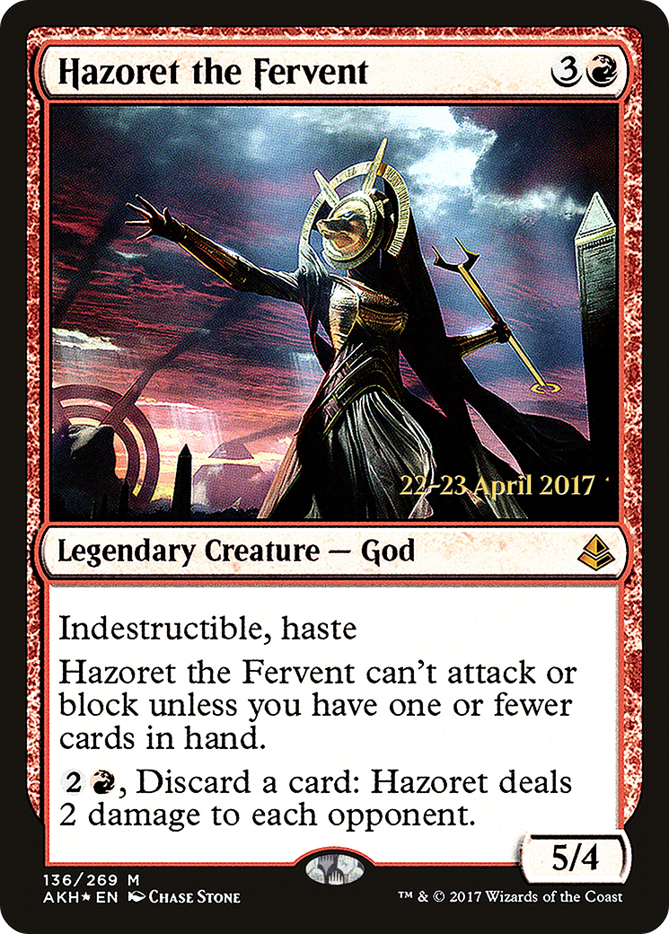 Hazoret the Fervent (136s) Foil - Amonkhet Promos