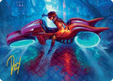 Chandra, Spark Hunter Art Card (Gold-Stamped Signature) (020) - Art Series: Aetherdrift