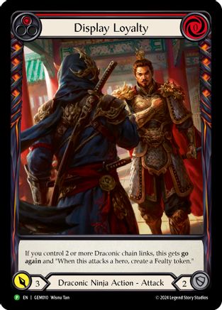 Display Loyalty (Red) (GEM010) Rainbow Foil - GEM Pack 1