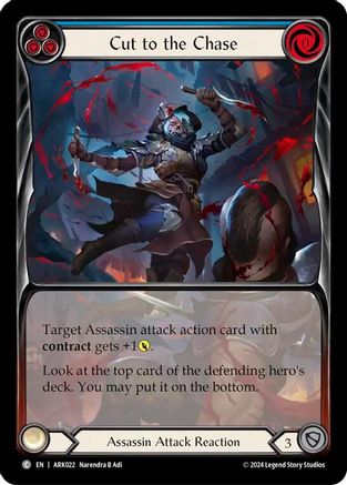 Cut to the Chase (Blue) (Extended Art) (ARK022) - Blitz Deck: The Hunted - Arakni
