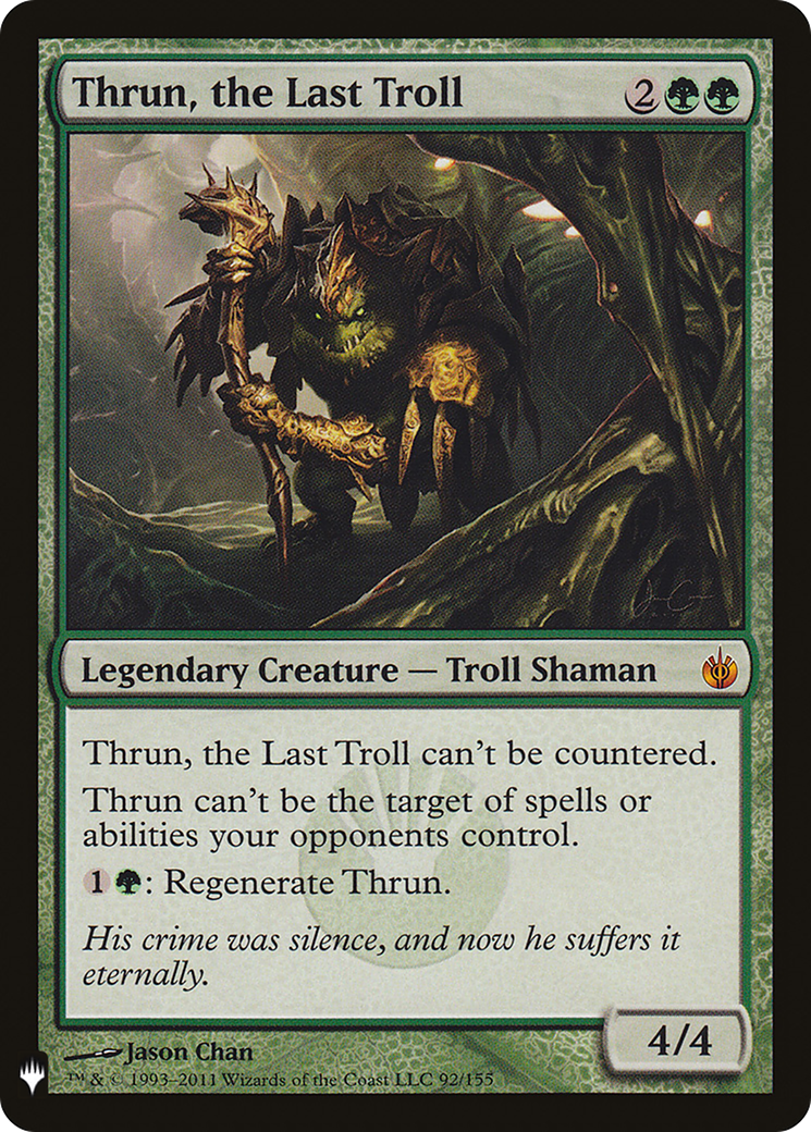 Thrun, the Last Troll (MBS-92) - The List