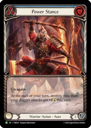 Power Stance (Blue) (Extended Art) (FAB314) Rainbow Foil - FaB Promos