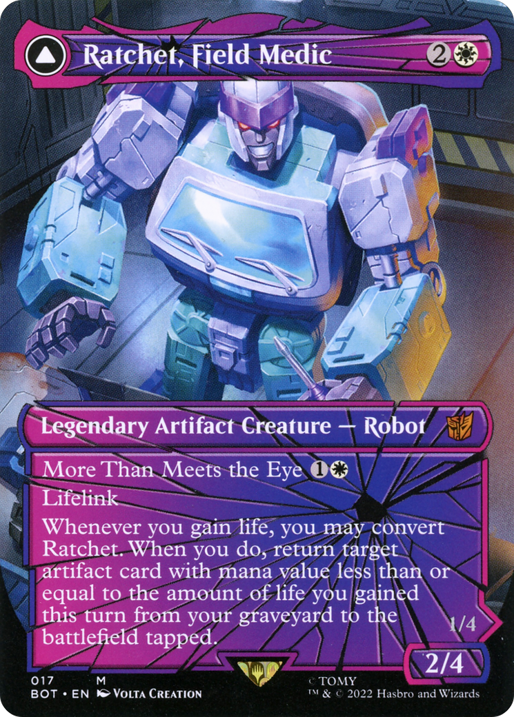 Ratchet, Field Medic // Ratchet, Rescue Racer (017) Foil - Transformers