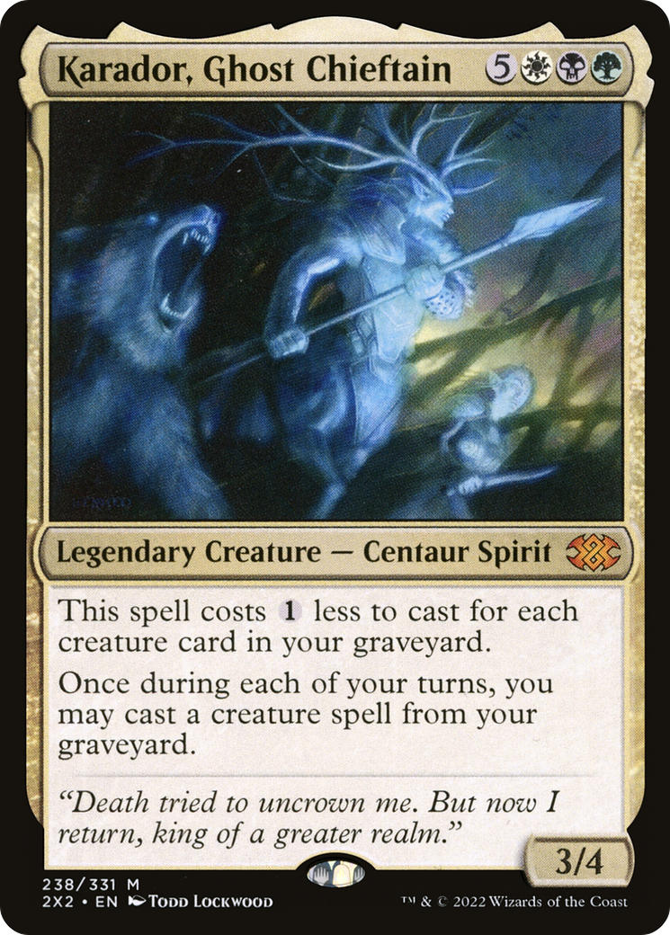 Karador, Ghost Chieftain (238) Foil - Double Masters 2022