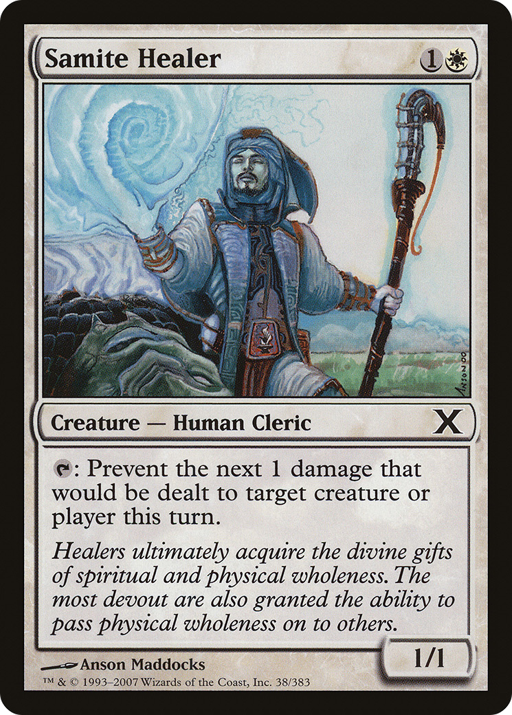 Samite Healer (038) Foil - Tenth Edition