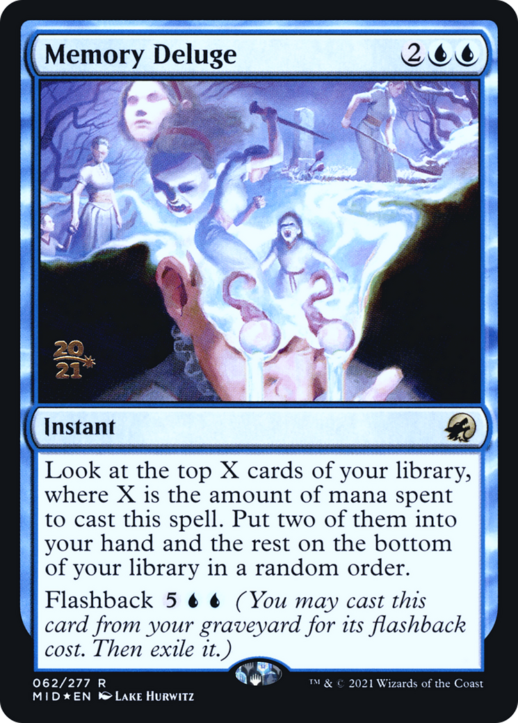 Memory Deluge (62s) Foil - Innistrad: Midnight Hunt Promos