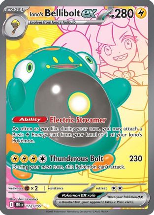 Iono's Bellibolt ex (172) Holofoil - Journey Together