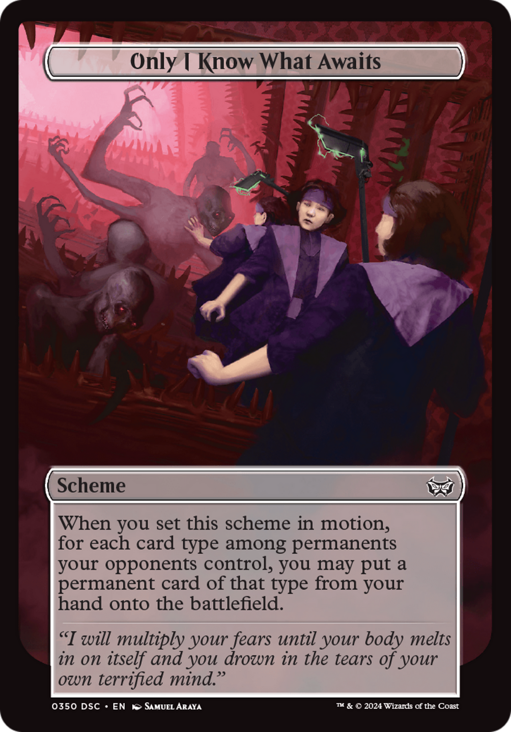 Only I Know What Awaits (Full Art) (350) - Duskmourn: House of Horror Commander