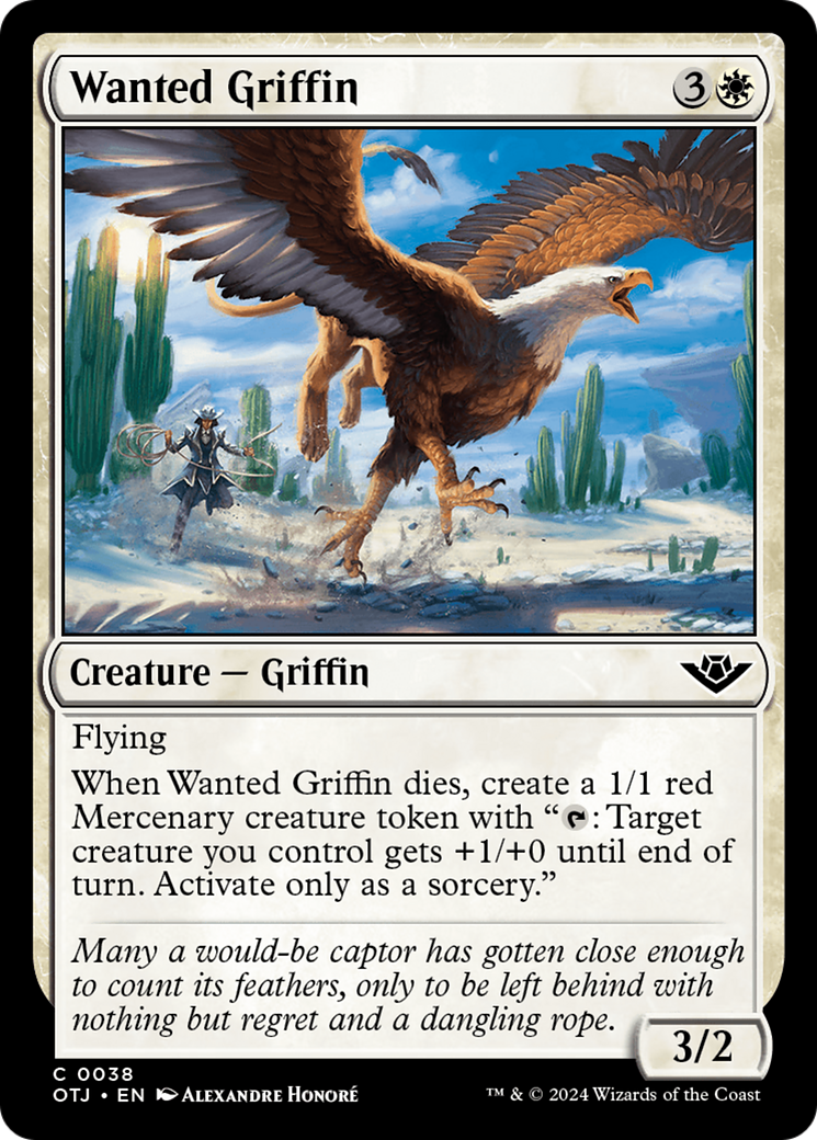 Wanted Griffin (038) Foil - Outlaws of Thunder Junction