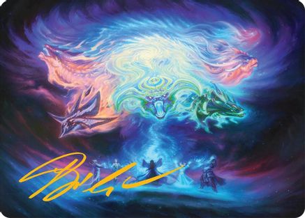 Call the Spirit Dragons Art Card (21/54) (Gold-Stamped Signature) (021) - Art Series: Tarkir: Dragonstorm