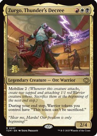 Zurgo, Thunder's Decree (237) Foil - Prerelease Cards