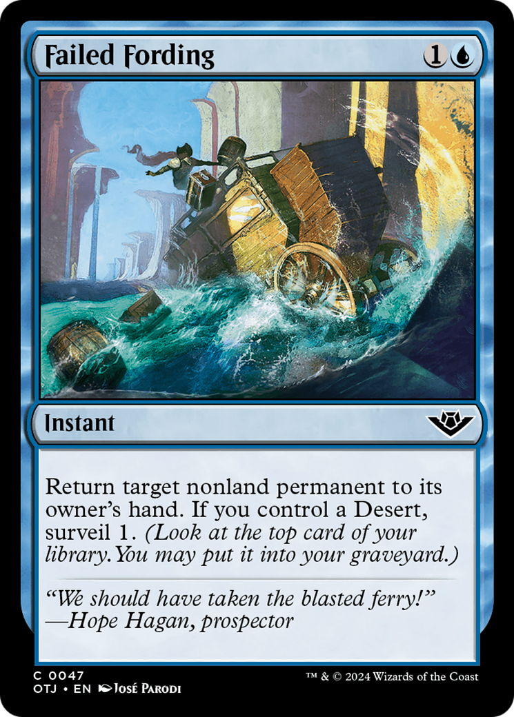 Failed Fording (047) Foil - Outlaws of Thunder Junction
