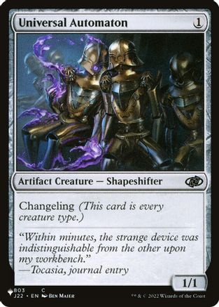 Universal Automaton (J22) (803) - The List
