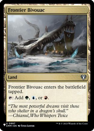 Frontier Bivouac (CMM) (997) - The List