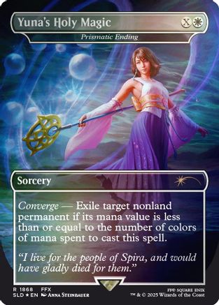 Yuna's Holy Magic – Prismatic Ending (1868) Foil - Secret Lair Drop Series