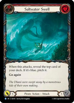 Saltwater Swell (Red) (SEA141) Rainbow Foil - High Seas