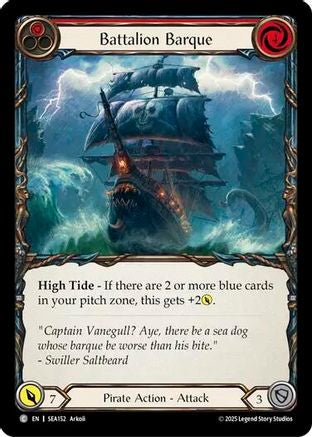 Battalion Barque (Red) (SEA152) Rainbow Foil - High Seas