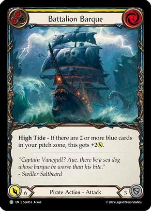 Battalion Barque (Yellow) (SEA153) Rainbow Foil - High Seas