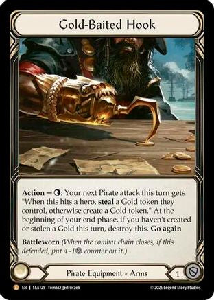 Gold-Baited Hook (Treasure) (SEA125) Cold Foil - High Seas