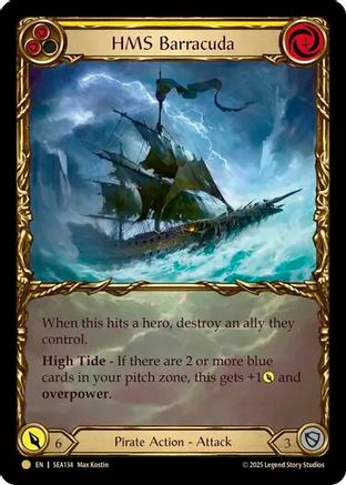 HMS Barracuda (Treasure) (SEA134) Cold Foil - High Seas