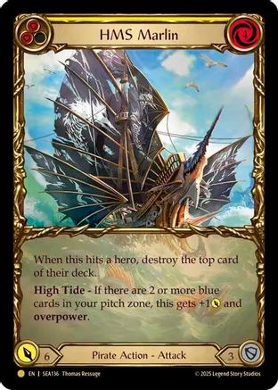 HMS Marlin (Treasure) (SEA136) Cold Foil - High Seas