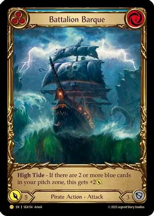 Battalion Barque (Blue) (Treasure) (SEA154) Cold Foil - High Seas
