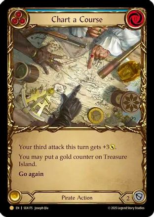 Chart a Course (Blue) (Treasure) (SEA175) Cold Foil - High Seas