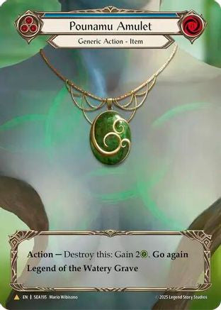 Pounamu Amulet (Treasure) (SEA195) Cold Foil - High Seas