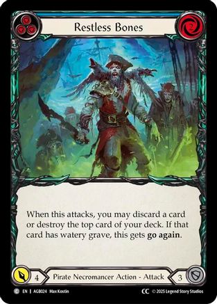 Restless Bones (Blue) (CC Tag) (AGB024) - Armory Deck: Gravy Bones