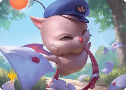 Delivery Moogle Art Card (Gold-Stamped Planeswalker Symbol) (01) - Art Series: FINAL FANTASY