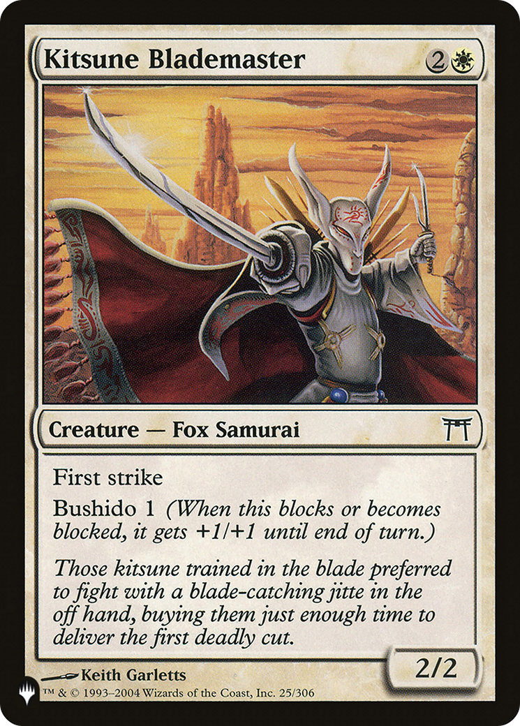 Kitsune Blademaster (CHK-25) - The List