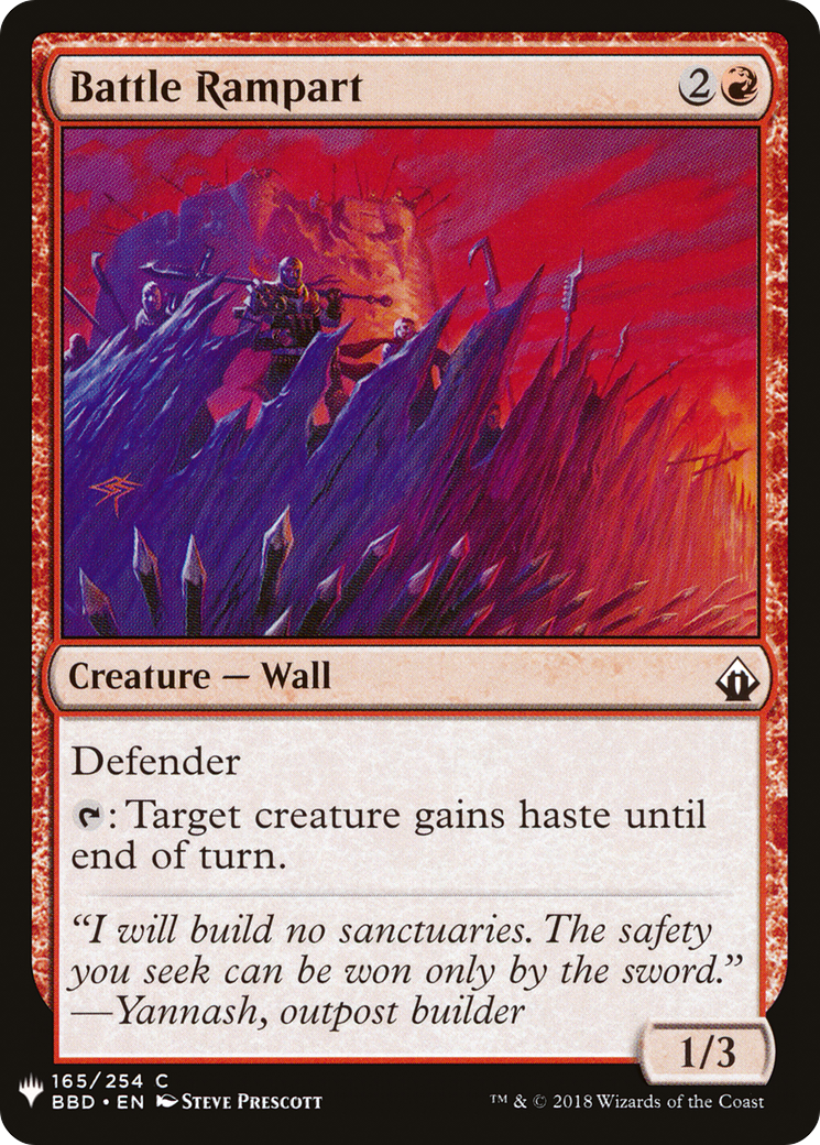 Battle Rampart (BBD-165) - The List